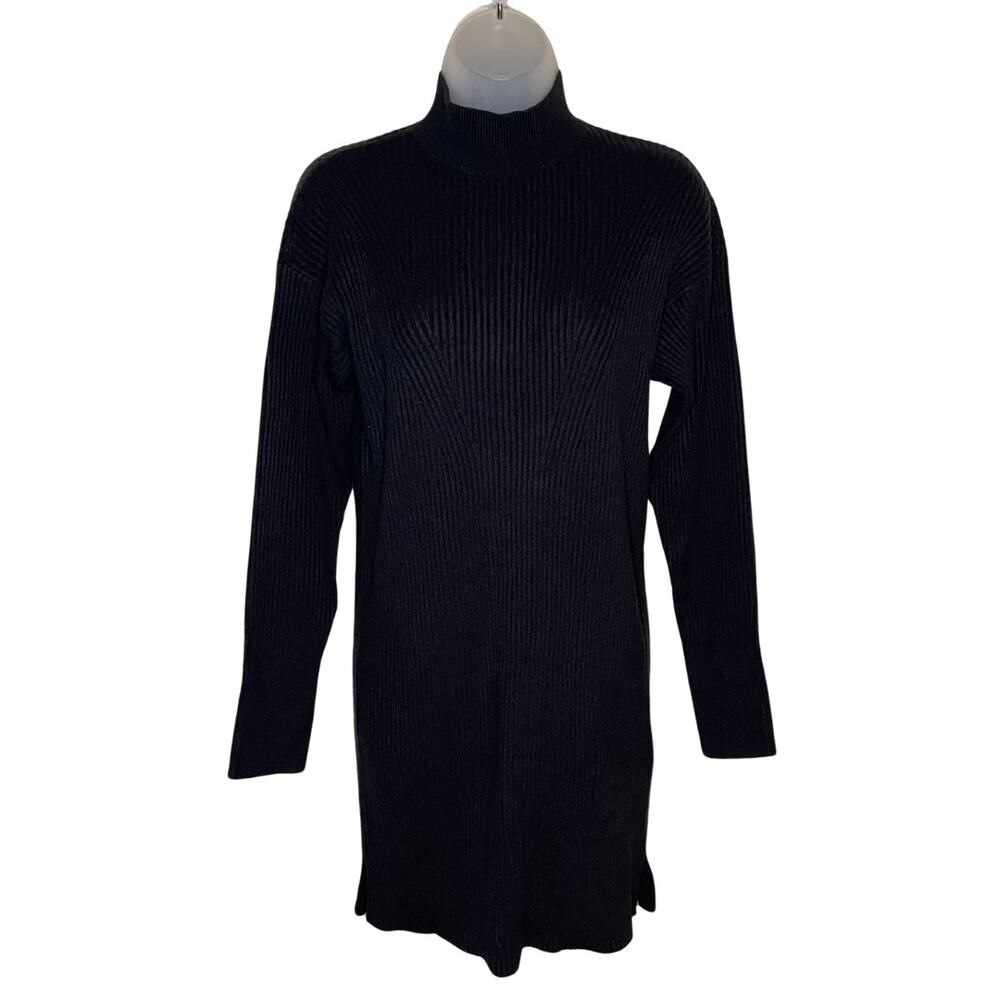 NWT AF Abercrombie and Fitch Women Turtleneck Sweater Dress | Black | Size Small
